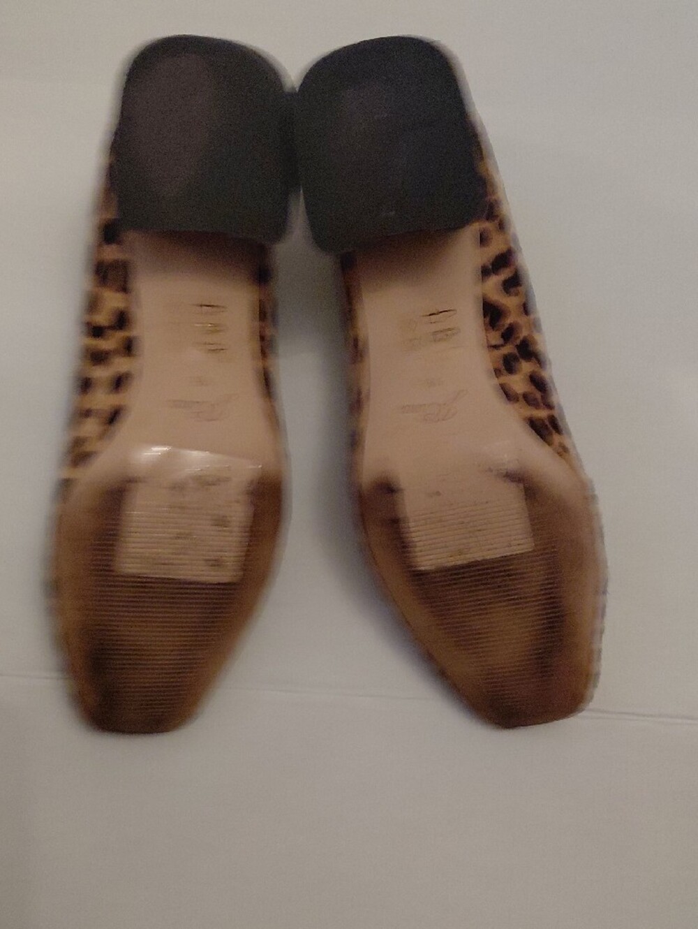 J. Crew Leopard-Print Calf Hair Square Toe Blocked Heel Pumps Brown Black 9.5 - Picture 7 of 9